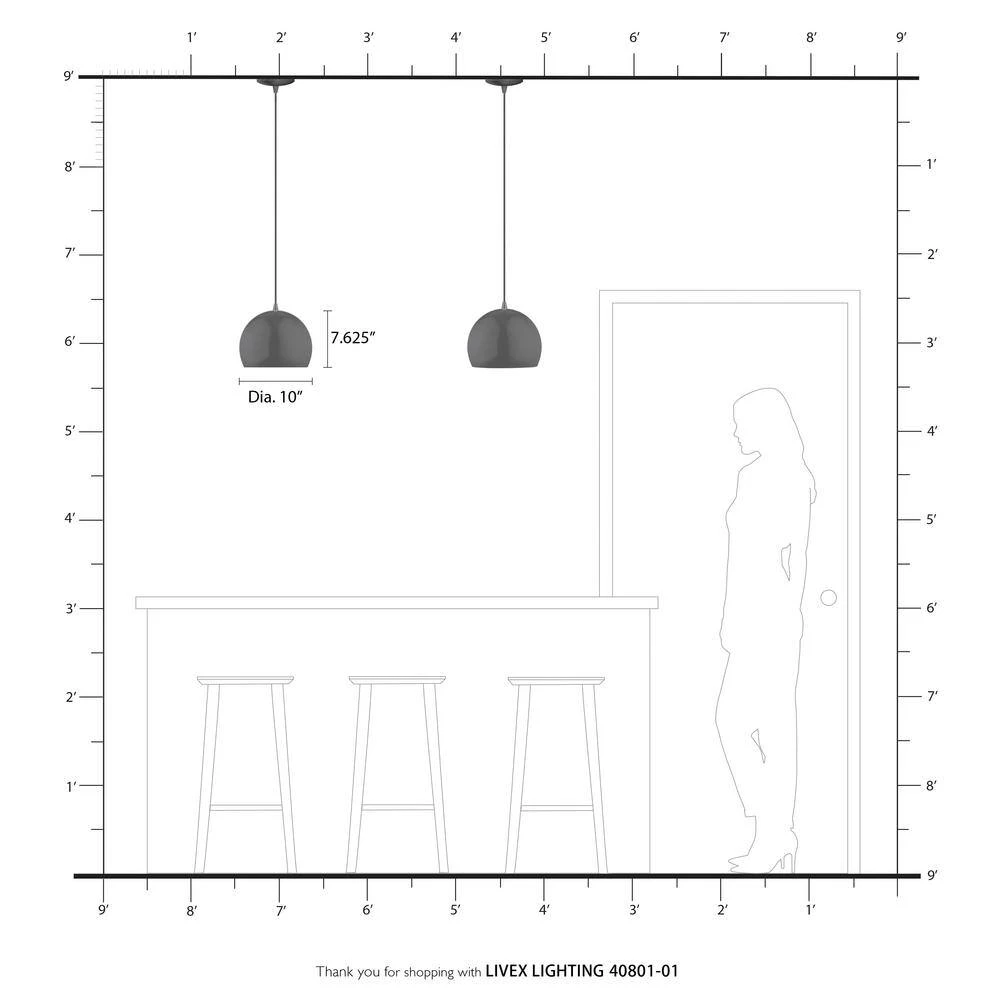 Piedmont 1-light Antique Brass Pendant with Steel Shade by Livex Lighting 5 Piedmont 1-light Antique Brass Pendant with Steel Shade by Livex Lighting - Image 5