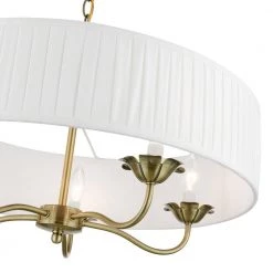 Edinburgh 5-Light Antique Brass Pendant Chandelier by Livex Lighting -Livex Lighting shop antique brass livex lighting chandeliers 41775 01 44 1000