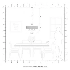 Edinburgh 5-Light Antique Brass Pendant Chandelier by Livex Lighting -Livex Lighting shop antique brass livex lighting chandeliers 41775 01 66 1000