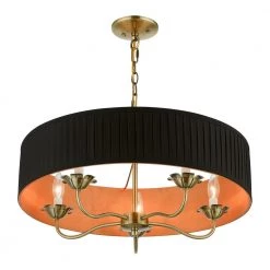 Harrington 5-Light Antique Brass Pendant Chandelier by Livex Lighting -Livex Lighting shop antique brass livex lighting chandeliers 41865 01 1f 1000