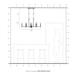 Bancroft 8 Light Antique Brass Linear Chandelier by Livex Lighting -Livex Lighting shop antique brass livex lighting chandeliers 42708 01 66 1000