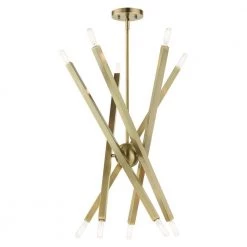 Monaco 10 Light Antique Brass Chandelier by Livex Lighting -Livex Lighting shop antique brass livex lighting chandeliers 46986 01 1f 1000
