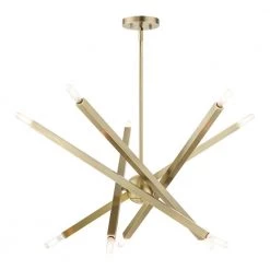 Monaco 10 Light Antique Brass Chandelier by Livex Lighting