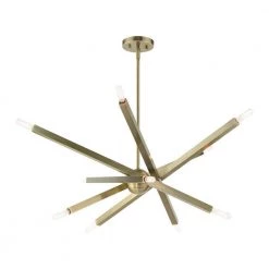 Monaco 10 Light Antique Brass Chandelier by Livex Lighting -Livex Lighting shop antique brass livex lighting chandeliers 46986 01 fa 1000