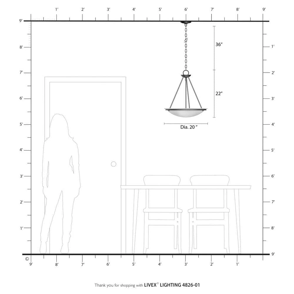 Newburgh 3-Light Antique Brass Pendant with White Alabaster Glass by Livex Lighting 3 Newburgh 3-Light Antique Brass Pendant with White Alabaster Glass by Livex Lighting - Image 3