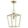 Devone 1 Light Antique Brass Convertible Pendant by Livex Lighting