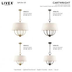 Cartwright 6 Light Antique Brass Pendant Chandelier by Livex Lighting -Livex Lighting shop antique brass livex lighting chandeliers 49446 01 d4 1000