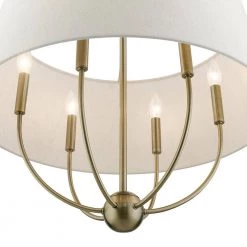 Cartwright 6 Light Antique Brass Pendant Chandelier by Livex Lighting -Livex Lighting shop antique brass livex lighting chandeliers 49446 01 fa 1000