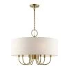Blossom 7 Light Antique Brass Pendant Chandelier by Livex Lighting