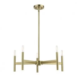 Copenhagen 5-Light Antique Brass Chandelier by Livex Lighting -Livex Lighting shop antique brass livex lighting chandeliers 51175 01 4f 1000