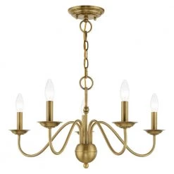 Windsor 5 Light Antique Brass Chandelier by Livex Lighting -Livex Lighting shop antique brass livex lighting chandeliers 52165 01 4f 1000