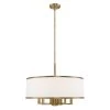 Park Ridge 7 Light Antique Brass Pendant Chandelier by Livex Lighting