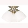 Somerville 3 Light Antique Brass Flush Mount by Livex Lighting
