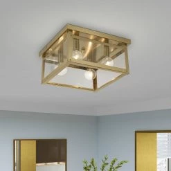 Milford 4 Light Antique Brass Flush Mount by Livex Lighting 14 Milford 4 Light Antique Brass Flush Mount by Livex Lighting -Livex Lighting shop antique brass livex lighting flush mount lights 4032 01 40 1000
