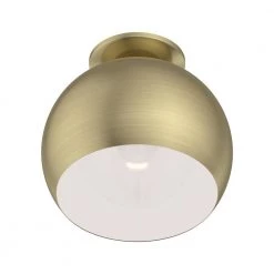Piedmont 10 in. 1-Light Antique Brass Flush Mount by Livex Lighting 12 Piedmont 10 in. 1-Light Antique Brass Flush Mount by Livex Lighting -Livex Lighting shop antique brass livex lighting flush mount lights 40800 01 1f 1000