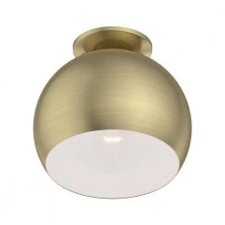 Piedmont 10 in. 1-Light Antique Brass Flush Mount by Livex Lighting 11 Piedmont 10 in. 1-Light Antique Brass Flush Mount by Livex Lighting -Livex Lighting shop antique brass livex lighting flush mount lights 40800 01 4f 1000