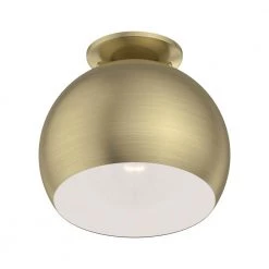 Piedmont 10 in. 1-Light Antique Brass Flush Mount by Livex Lighting 10 Piedmont 10 in. 1-Light Antique Brass Flush Mount by Livex Lighting -Livex Lighting shop antique brass livex lighting flush mount lights 40800 01 c3 1000