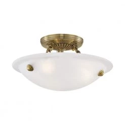 Oasis 3 Light Antique Brass Semi Flush Mount by Livex Lighting 21 Oasis 3 Light Antique Brass Semi Flush Mount by Livex Lighting -Livex Lighting shop antique brass livex lighting flush mount lights 4272 01 1f 1000