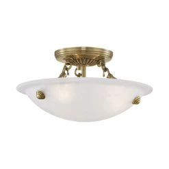 Oasis 3 Light Antique Brass Semi Flush Mount by Livex Lighting 20 Oasis 3 Light Antique Brass Semi Flush Mount by Livex Lighting -Livex Lighting shop antique brass livex lighting flush mount lights 4272 01 4f 1000