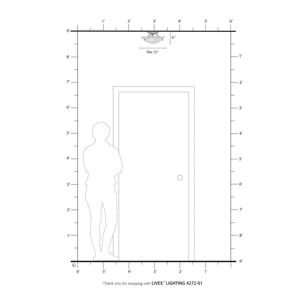 Oasis 3 Light Antique Brass Semi Flush Mount by Livex Lighting 7 Oasis 3 Light Antique Brass Semi Flush Mount by Livex Lighting - Image 7