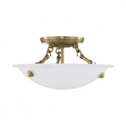 Oasis 3 Light Antique Brass Semi Flush Mount by Livex Lighting 19 Oasis 3 Light Antique Brass Semi Flush Mount by Livex Lighting -Livex Lighting shop antique brass livex lighting flush mount lights 4272 01 c3 1000
