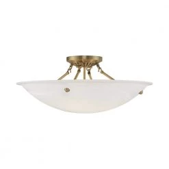 Oasis 4 Light Antique Brass Semi Flush Mount by Livex Lighting -Livex Lighting shop antique brass livex lighting flush mount lights 4275 01 1d 1000