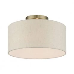 Blossom 1 Light Antique Brass Semi Flush Mount by Livex Lighting -Livex Lighting shop antique brass livex lighting flush mount lights 49809 01 4f 1000