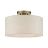 Blossom 1 Light Antique Brass Semi Flush Mount by Livex Lighting
