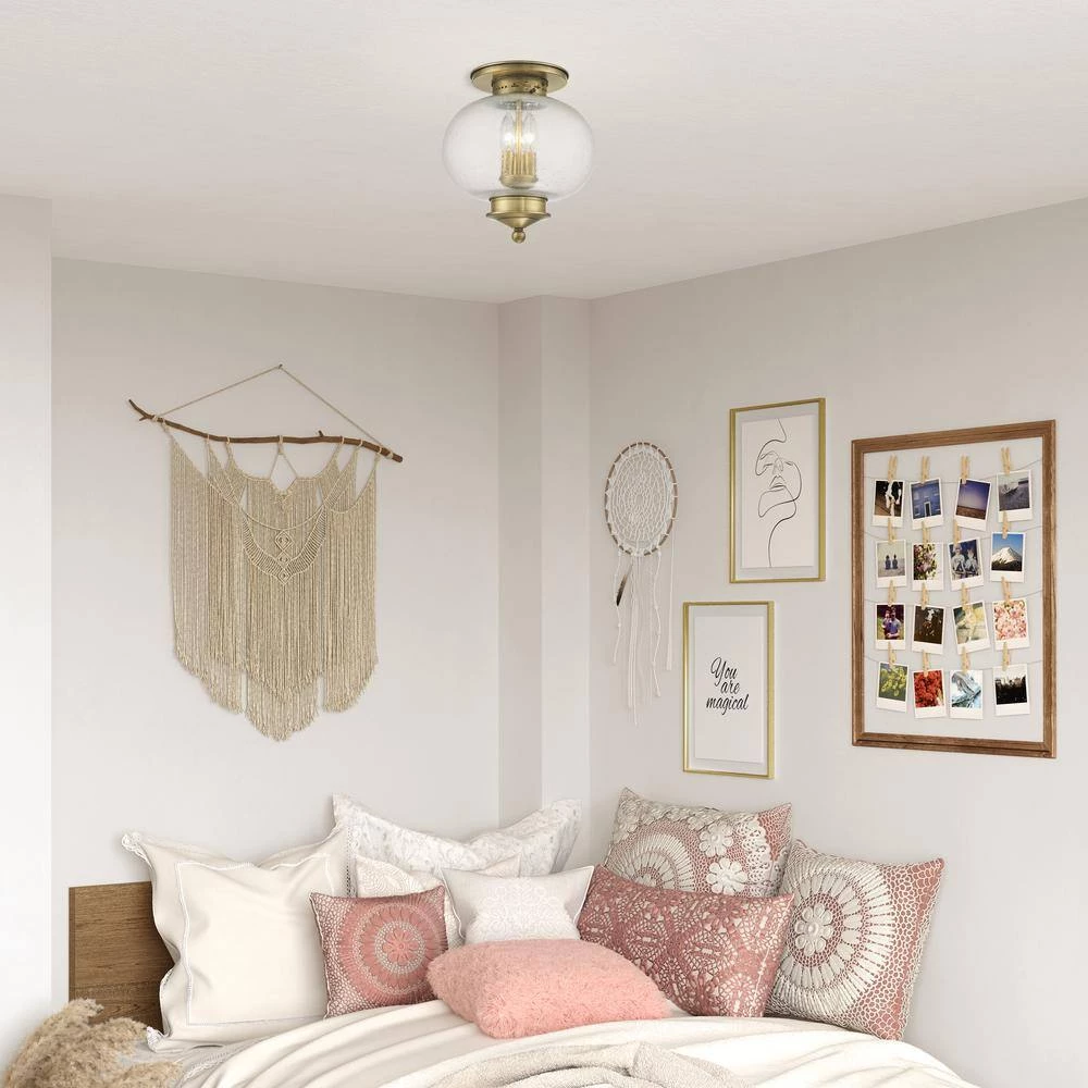 Harbor 3-Light Antique Brass Flush Mount by Livex Lighting 7 Harbor 3-Light Antique Brass Flush Mount by Livex Lighting - Image 7