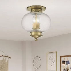 Harbor 3-Light Antique Brass Flush Mount by Livex Lighting 16 Harbor 3-Light Antique Brass Flush Mount by Livex Lighting -Livex Lighting shop antique brass livex lighting flush mount lights 5037 01 fa 1000
