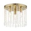 Elizabeth 3 Light Antique Brass Flush Mount by Livex Lighting