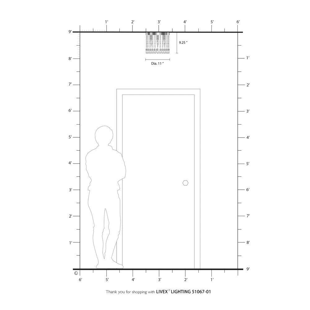 Elizabeth 3 Light Antique Brass Flush Mount by Livex Lighting 7 Elizabeth 3 Light Antique Brass Flush Mount by Livex Lighting - Image 7