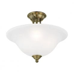 Coronado 3 Light Antique Brass Semi Flush Mount by Livex Lighting 13 Coronado 3 Light Antique Brass Semi Flush Mount by Livex Lighting -Livex Lighting shop antique brass livex lighting flush mount lights 6130 01 1f 1000