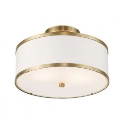 Park Ridge 2 Light Antique Brass Semi Flush Mount by Livex Lighting -Livex Lighting shop antique brass livex lighting flush mount lights 62627 01 1f 1000