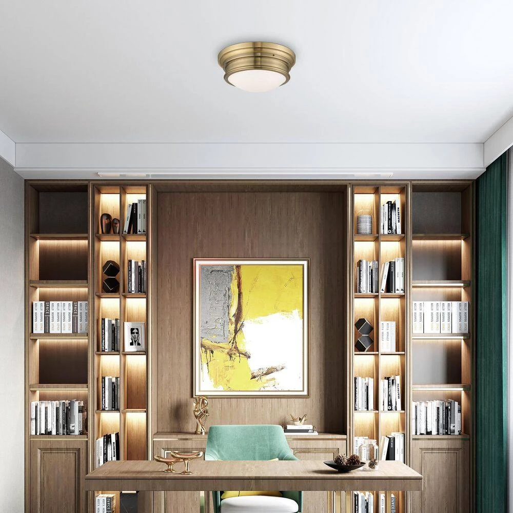 Astor 3 Light Antique Brass Flush Mount by Livex Lighting 3 Astor 3 Light Antique Brass Flush Mount by Livex Lighting - Image 3