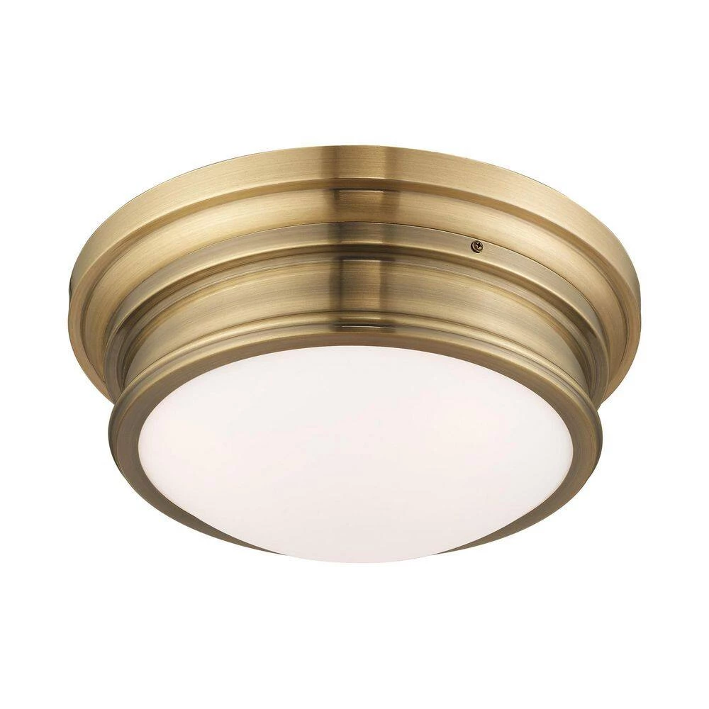 Astor 3 Light Antique Brass Flush Mount by Livex Lighting 8 Astor 3 Light Antique Brass Flush Mount by Livex Lighting - Image 8