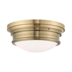 Astor 3 Light Antique Brass Flush Mount by Livex Lighting