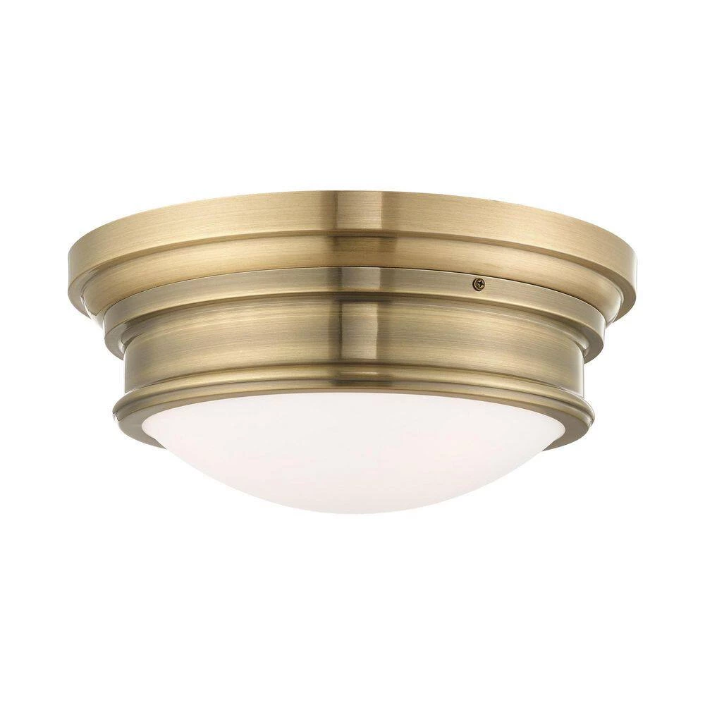 Astor 3 Light Antique Brass Flush Mount by Livex Lighting 1 Astor 3 Light Antique Brass Flush Mount by Livex Lighting