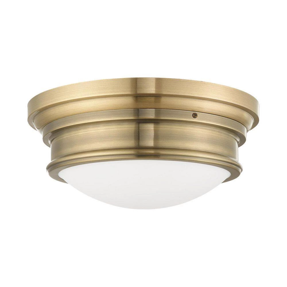 Astor 3 Light Antique Brass Flush Mount by Livex Lighting 6 Astor 3 Light Antique Brass Flush Mount by Livex Lighting - Image 6