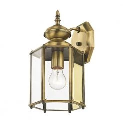 Classic 1-Light Antique Brass Hardwired Outdoor Coach Wall Lantern Sconce by Livex Lighting -Livex Lighting shop antique brass livex lighting outdoor sconces 2007 01 1f 1000