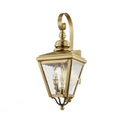 Cambridge 2 Light Antique Brass Outdoor Wall Sconce by Livex Lighting -Livex Lighting shop antique brass livex lighting outdoor sconces 2031 01 44 1000