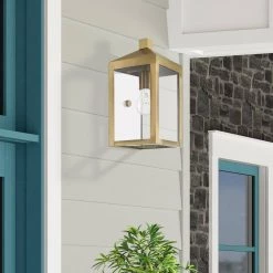 Nyack 1 Light Antique Brass Outdoor Wall Sconce by Livex Lighting -Livex Lighting shop antique brass livex lighting outdoor sconces 20582 01 76 1000