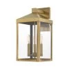 Nyack 3-Light Antique Brass Hardwired Outdoor Wall Lantern Sconce by Livex Lighting
