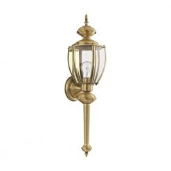 Outdoor Basics 1 Light Antique Brass Outdoor Wall Sconce by Livex Lighting -Livex Lighting shop antique brass livex lighting outdoor sconces 2112 01 c3 1000