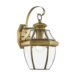 Monterey 1 Light Antique Brass Outdoor Wall Sconce by Livex Lighting