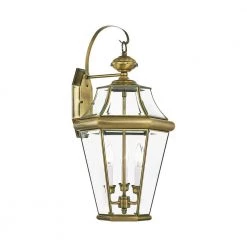 Georgetown 3 Light Antique Brass Outdoor Wall Sconce by Livex Lighting 15 Georgetown 3 Light Antique Brass Outdoor Wall Sconce by Livex Lighting -Livex Lighting shop antique brass livex lighting outdoor sconces 2361 01 c3 1000