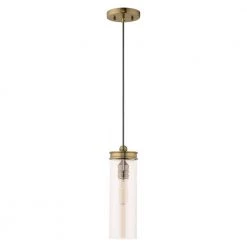 Art Glass Mini Pendants 1 Light Antique Brass Mini Pendant by Livex Lighting -Livex Lighting shop antique brass livex lighting pendant lights 41227 01 c3 1000
