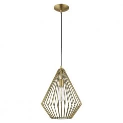 Geometric Shade Mini Pendants 1 Light Antique Brass Mini Pendant by Livex Lighting 16 Geometric Shade Mini Pendants 1 Light Antique Brass Mini Pendant by Livex Lighting -Livex Lighting shop antique brass livex lighting pendant lights 41325 01 c3 1000