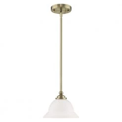North Port 1 Light Antique Brass Mini Pendant by Livex Lighting -Livex Lighting shop antique brass livex lighting pendant lights 4256 01 c3 1000