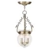 Everett 2 Light Antique Brass Pendant by Livex Lighting